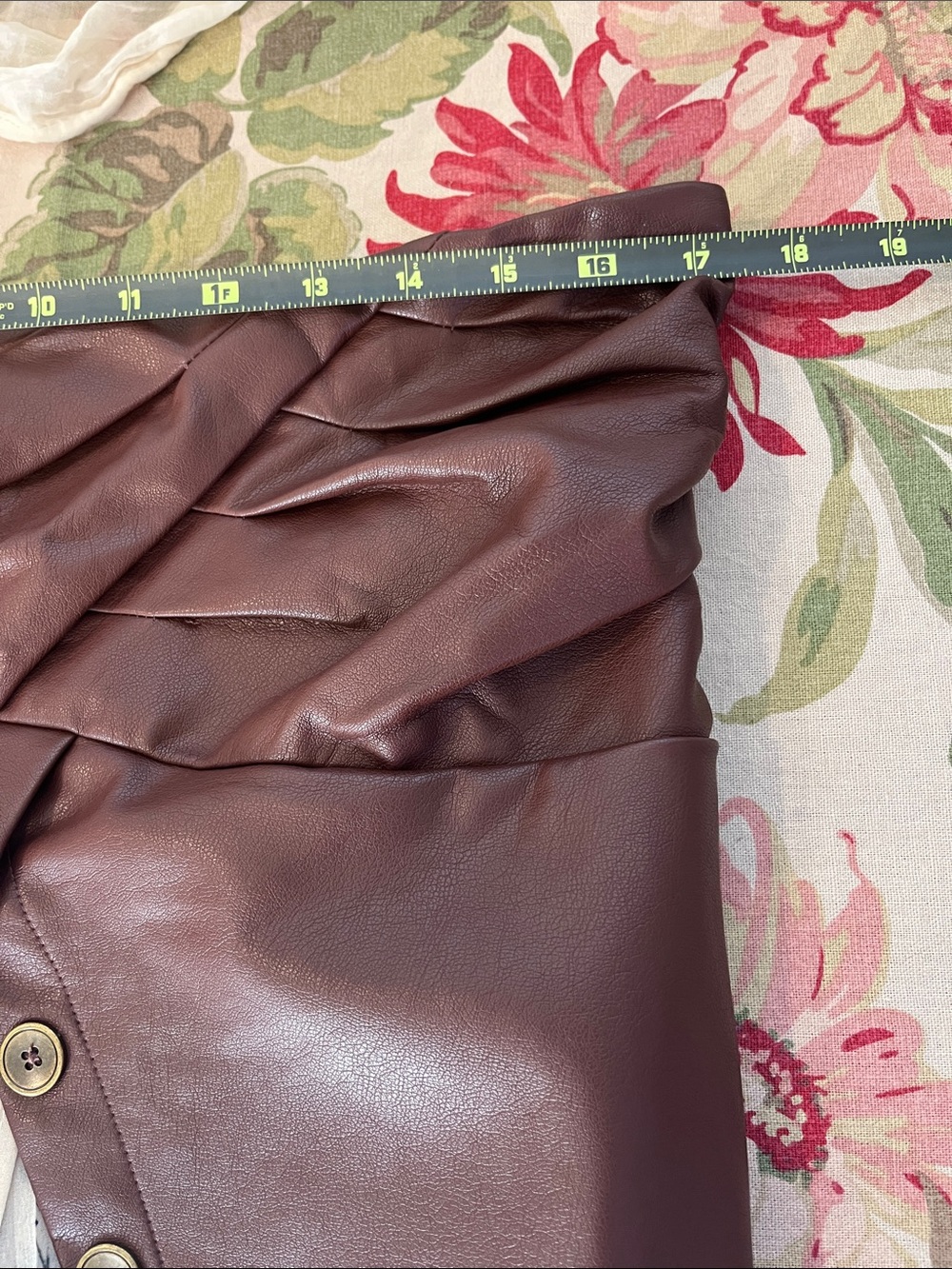 Anthropology strapless faux leather corset top size L - Picture 6 of 12